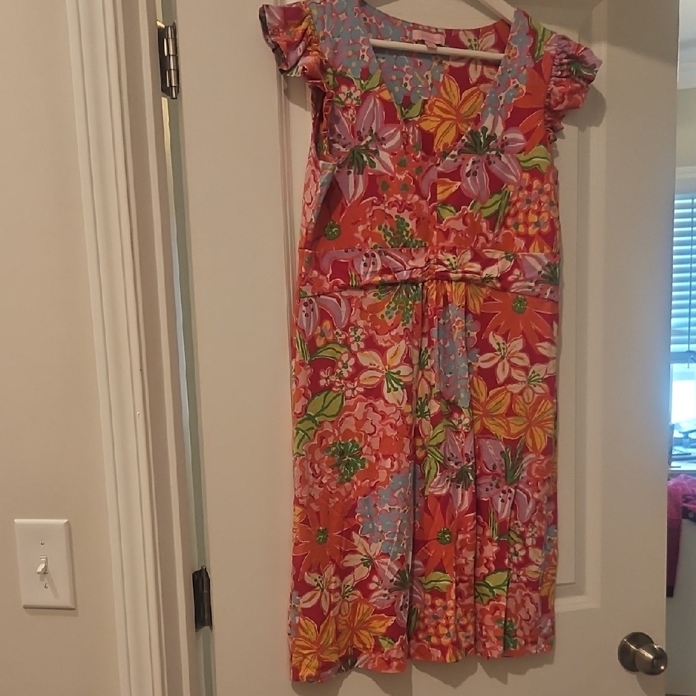 Lilly Pulitzer Red and Yellow Floral Dress